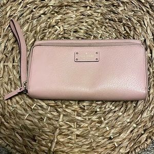 Kate Spade Pink Wristlet Wallet - Fits IPhone in front pocket